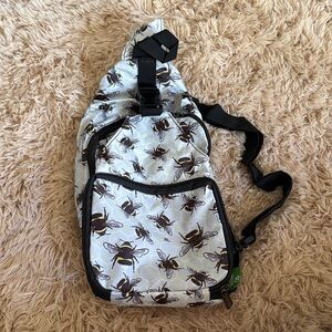 Bee Print Fold Up Sling Bag